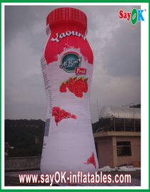 Botella inflable del yogur de la lona incombustible del PVC para la campaña de Adversting