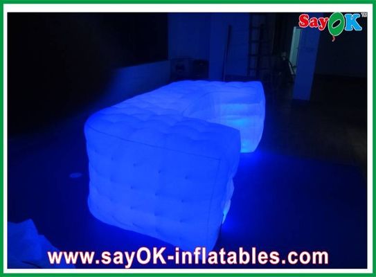 Sofá de cubo personalizado, decoración para fiestas, Sofá LED inflable en venta
