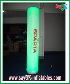 El banquete de boda verde llevó la luz inflable de la columna inflable LED con la impresión de Logo Pillar