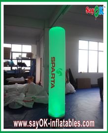El banquete de boda verde llevó la luz inflable de la columna inflable LED con la impresión de Logo Pillar