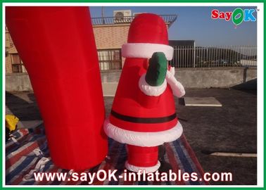 Arco inflable de la Navidad roja del paño de Oxford, arcada inflable de la Navidad