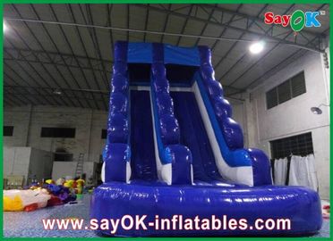 0.55mm PVC Deslizador de agua inflable L6 X W3 X H5m Impermeable 3 capas Deslizador inflable para piscina