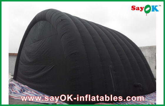 Tienda de trabajo inflable impermeable negra con tela de Oxford y revestimiento de PVC para nuestra tienda de trabajo inflable