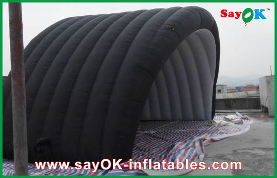Tienda de trabajo inflable impermeable negra con tela de Oxford y revestimiento de PVC para nuestra tienda de trabajo inflable