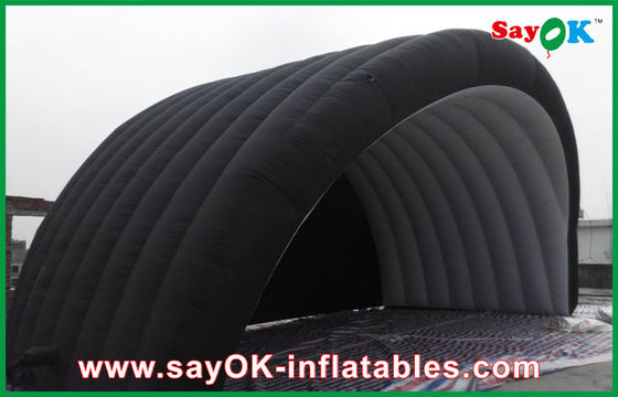 Tienda de trabajo inflable impermeable negra con tela de Oxford y revestimiento de PVC para nuestra tienda de trabajo inflable