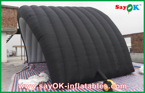 Tienda de trabajo inflable impermeable negra con tela de Oxford y revestimiento de PVC para nuestra tienda de trabajo inflable
