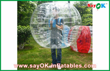 Bola de parachoques inflable Zorbing 0.8mmPVC/TPU de la burbuja de los juegos interactivos inflables para la familia