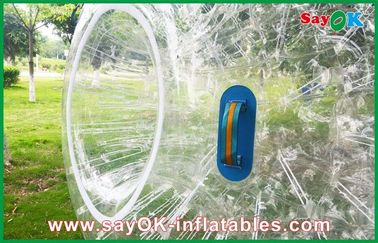 bola inflable durable clara de Zorb de los juegos inflables de la playa para el PVC del entretenimiento 1.0m m