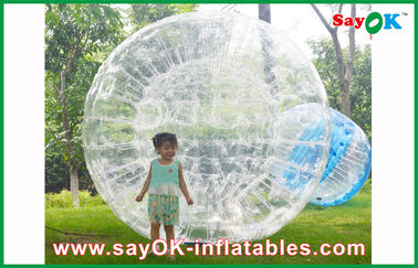 bola inflable durable clara de Zorb de los juegos inflables de la playa para el PVC del entretenimiento 1.0m m
