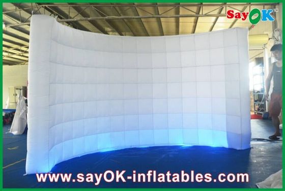 Casa inflable Pared Led inflable Pared de iluminación curva para la fiesta de bodas Pared fotográfica inflable