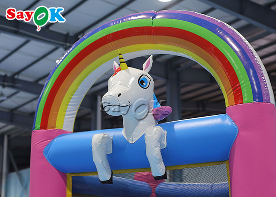 El pequeño PVC Unicorn Inflatable Bounce House Indoor de los niños explota el trampolín