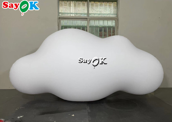 techo inflable de encargo de los productos de 210D Oxford que cuelga el globo de la nube del PVC con las luces LED