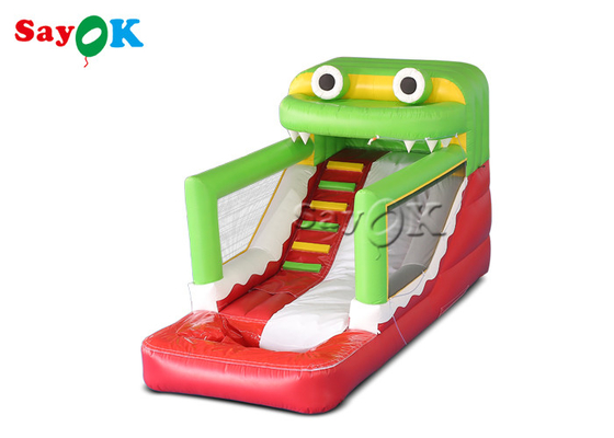 Slide inflable para saltadores y saltadores Alquiler de toboganes inflables para niños pequeños PVC Flotable Frog Slide húmedo seco para parque de diversiones