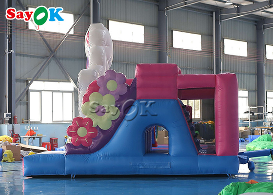 Unicorn Themed Inflatable Trampoline For embroma juegos de la fiesta de cumpleaños