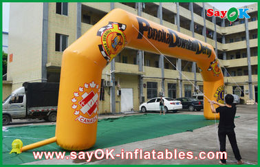 PVC inflable 11mLx4.5mH del arco 0.6m m de la arcada de la prenda impermeable inflable del ventilador para la publicidad