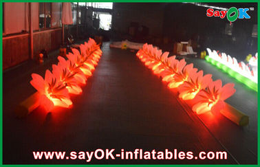 Cadena de flor inflable larga de la decoración LED de la iluminación para el paño del nilón del acontecimiento