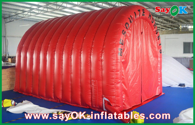 Tenda inflable con cúpula Rojo Inalámbrico Inflable Tenda de aire Túnel inflable con logotipo personalizado Marca Tenda inflable Campin