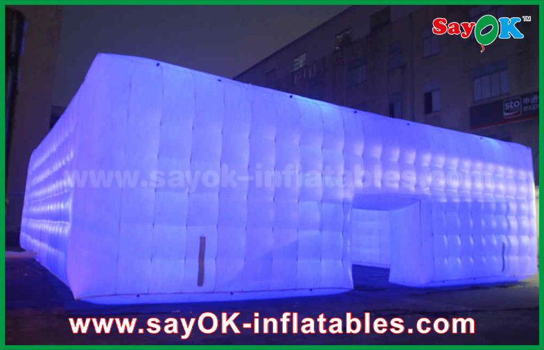 Tienda de campamento de cubo inflable con luz led para eventos