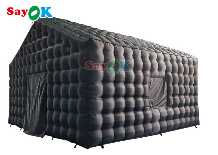 Commercial Oxford Cubo inflable negro fiesta tienda de campaña club nocturno inflables con soplador de aire