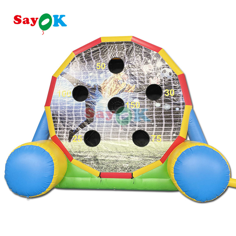 Juego de lanzamiento de hacha inflable Boleta inflable Meta de lanzamiento de dardos Tabla de dardos de fútbol inflable para eventos deportivos
