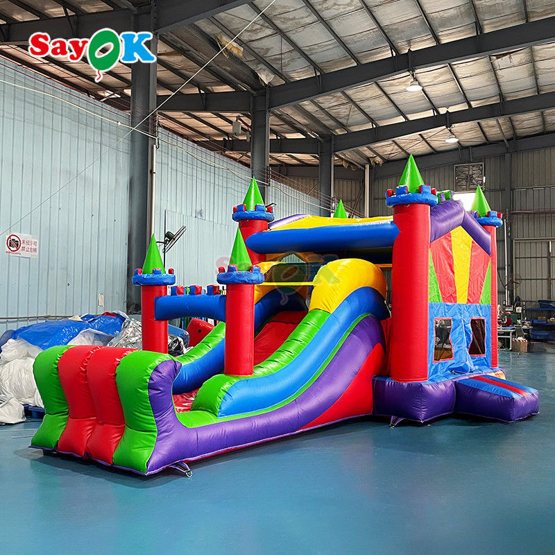 Sayok Inflable Bouncer House Castillo PVC Inflable Bounce Slide Commercial Inflable Bouncing Combo Slide para el evento