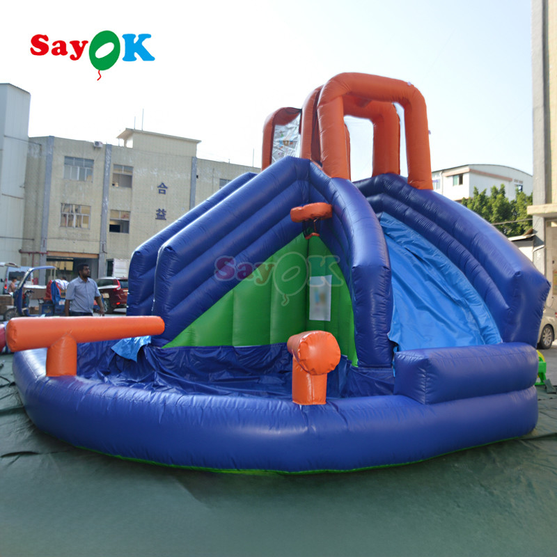 Sayok 20 pies de venta caliente tobogán de agua inflable tobogán inflable con piscina tobogán de agua inflable para niños