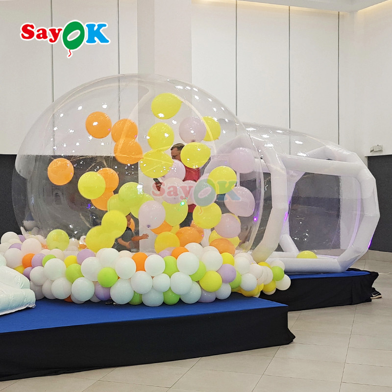 Casa de burbujas, tienda de campaña inflable para eventos al aire libre.
