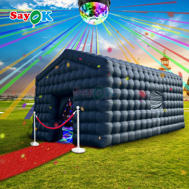 Sayok 26 pies Gran club nocturno inflable tienda de fiesta al aire libre tienda de discoteca inflable club nocturno con luces