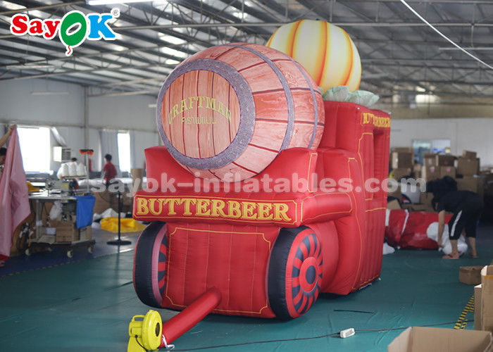 Carro inflable de la calabaza de Halloween de las decoraciones del día de fiesta de la alta tirantez del aire