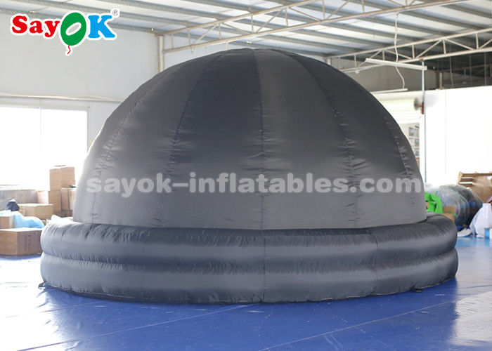 Color inflable portátil del negro de la tienda de la bóveda de la proyección del planetario de 4,5 metros
