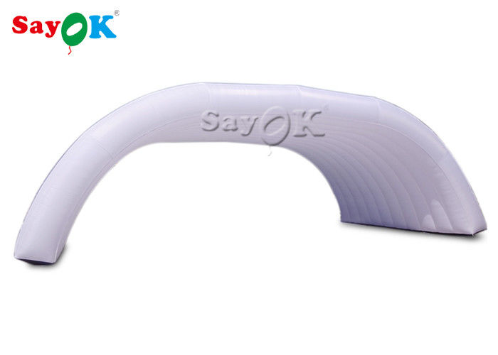 Tienda inflable personalizada 12x6x5mH Cúpula Blanca Tienda de escenario inflable para eventos de fiesta