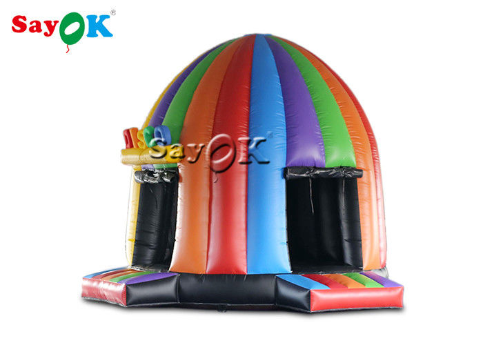 Cúpula de carpa inflable 5x4x3.8mH Cúpula de discoteca inflable Castillo de salto con luces mágicas