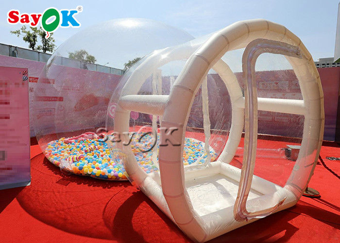 Cúpula carpa inflable comercial carpa de campamento de burbuja transparente inflable para nuestra puerta