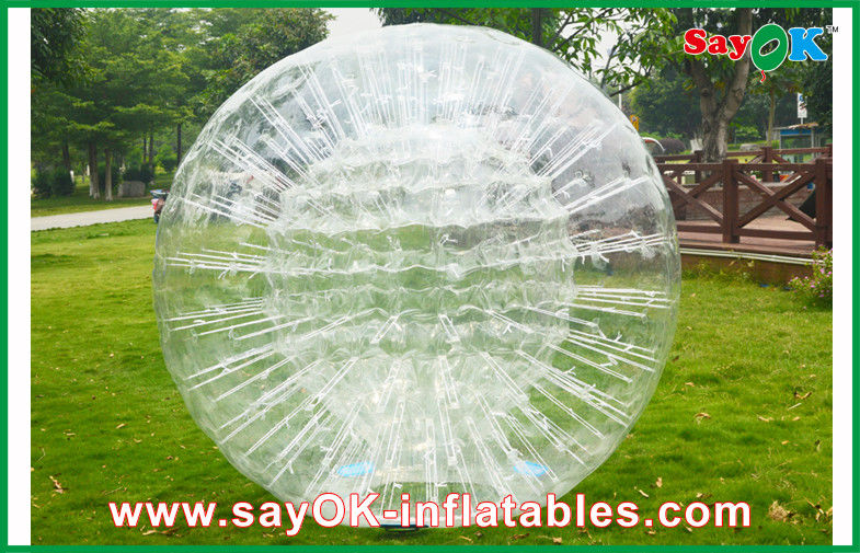 bola inflable durable clara de Zorb de los juegos inflables de la playa para el PVC del entretenimiento 1.0m m