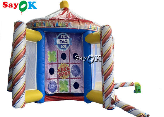 Cabina interactiva del juego del carnaval de Theme Party Inflatable de la cerca de la barra de los juegos de los deportes de Tarpalin de los juegos inflables del césped