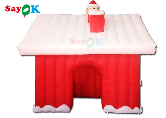 Decoraciones inflables Santa House Tent inflable del día de fiesta del centro comercial