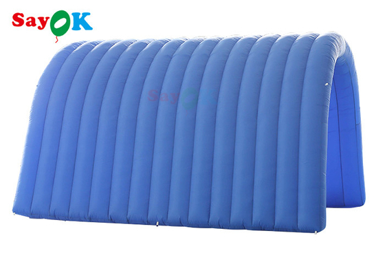 Entrada inflable inflable de encargo del fútbol del túnel 5x5x3mH de los azules marinos