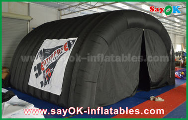 Tienda de campaña inflable de la tienda del aire del túnel inflable del negro 210D Oxford con Logo Print Total Dark