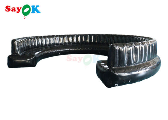 Muebles inflables negros del sofá del PVC hermético de 0.6m m para el semicírculo de la parte