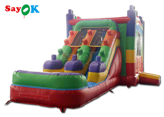 0.5mm PVC inflables Unicornio Casa de salto Niños Castillo de salto Slide Luna