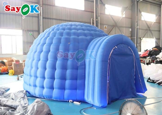 Tienda de cúpula de iglú inflable de lonas de 4 m con soplador de luz LED Fiestas promocionales