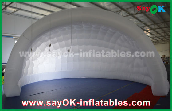 Tienda inflable con cúpula 210D de tela de Oxford Tienda inflable con aire para eventos / iluminación LED Tienda inflable de césped