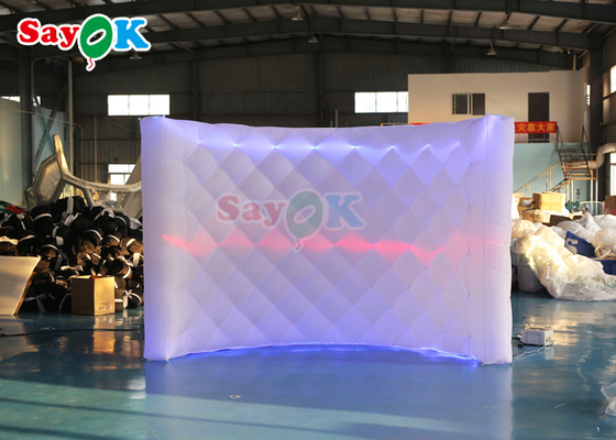 Nuevo atractivo Led pared inflable LED inflables blanco pared de la cabina de fotos para el evento