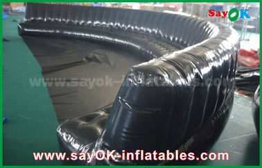 Productos inflables de encargo respetuosos del medio ambiente 6 - sofá inflable sellado herméticamente negro del PVC de los 10m 0.6m m
