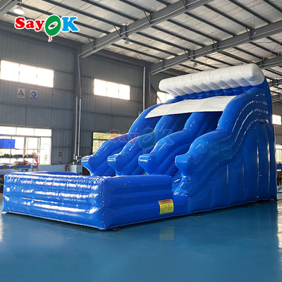 Deslizamiento de agua inflable con piscina fábrica de la personalizada comercial de agua gigante deslizamiento para adultos