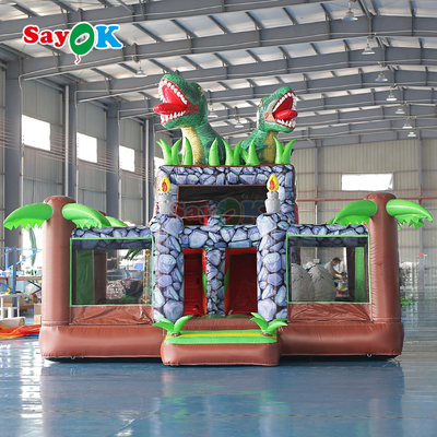 Combo de castillo inflable con soplador para alquiler y entretenimiento en el patio trasero