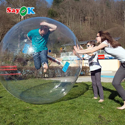 Venta al por mayor de material de PVC Juego de deporte al aire libre Bola de hámster humana inflable Zorb Ball para juegos interactivos en interiores y exteriores