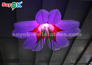 La decoración el 1.5m inflable colorida de la iluminación/explota la flor colgante del LED