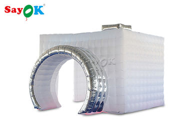 La cámara blanca de la tienda inflable del partido formó la cabina inflable de la foto para resistente de agua de la exposición