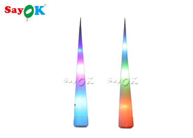 Cono inflable colorido de la decoración LED de la iluminación con el ventilador para el anuncio